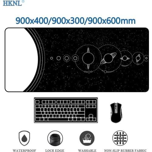 White Mouse Pad Black Pink Kawaii Gaming Mesa Gamer Universe Planet Mouse Pads Carpets Desk Pad Table Mat 900x400 Mouse Mats