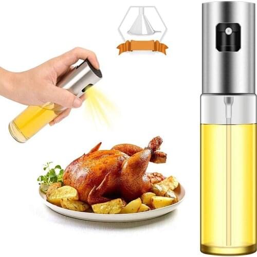 BBQ Baking Olive Oil Spray Bottle with funnel Oil Vinegar Spray Bottles Water Pump Gravy Boats Grill BBQ Sprayer Kitchen Tools