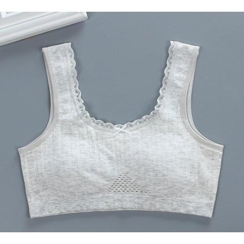 Girls bra developmental cotton vest sling student thin summer sports stretch tube bra underwear 8-18 Years Girls Sport Bras Top