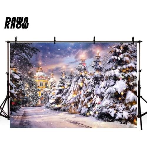DAWNKNOW Merry Christmas Winter Wonderland Photography Background Backdrops Family Celebrate Event Photocall Photo Studio lv1170
