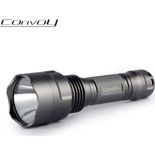 Flashlight Convoy C8 Cree XML2 Led 18650 Lanterna Powerufl Portable Torch Camping Hiking Outside Lighting Lartaka Grey Lantern
