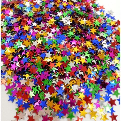 Hot 8000PCS 9 color Little stars sequins confetti 4mm DIY Clothing gift wedding Party art decoration Multifunctional