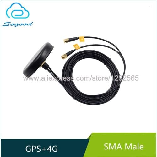 GPS+4G SMA male combined antenna threaded column outdoor full frequency to satellite positioning receive car navigation