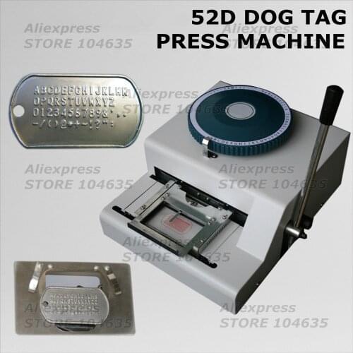 Guaranteed 100% new 52 Characters manual dog tag embosser ,pet tag embosser,steel embossing machine