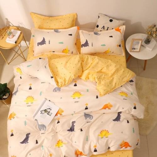Yellow Bear Bedding Set Duvet Cover Comforter Cover Bedsheet Pillowcases for Children Twin Full King Queen King