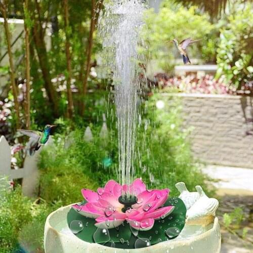 Lotus Solar Power Water Fountain Garden Pool 30-70cm Outdoor Solar Panel Bird Bath Floating Water Fountain Pump Garden Decor