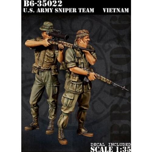 1:35 scale die-cast resin soldier Vietnam war 2 people need to assemble and color by yourself free shipping 35361