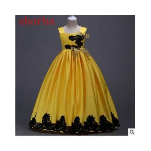 Fancy Lace Girls dresses Gown autumn Teenage Girl Party Costume For Kids Clothes Childrens Clothing Girl Prom Ceremony Dress