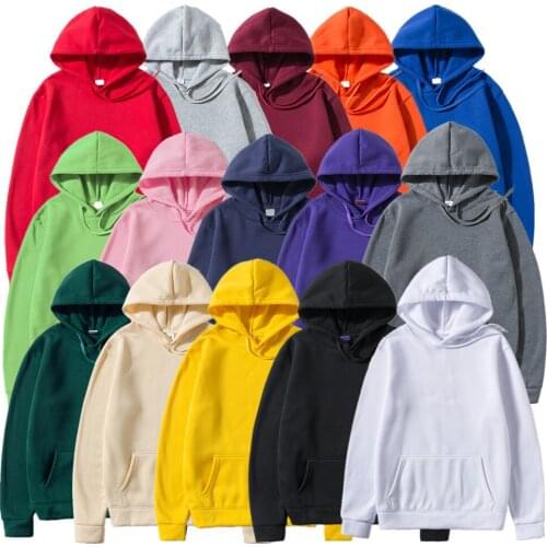 Mens hip-hop hoodie sweatshirt retro solid Harajuku hooded pullover streetwear Unisex spring autumn cotton loose hoodie women‘s