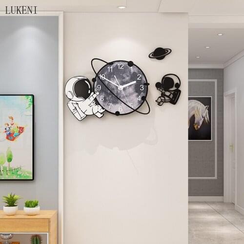 Clocks Wall Clocks Living Room Cartoon Cute Home Nordic Personality Creative Clock Bedroom Mute Fashion Simple Wall Watch