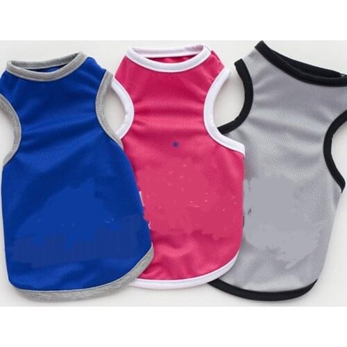 New Thin Breathable Pet Vest Polyester Clothing Pet Dog Summer Cute Pet Vest for Small and Medium Pet Clothes Puppy Cat Tshirt
