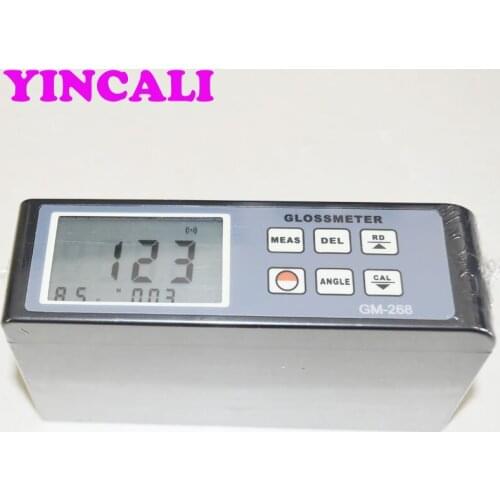 Newly Glossmeter GM-268 Able to store 254 groups of measurements 20 60 85 degree Multi-angle gloss meter