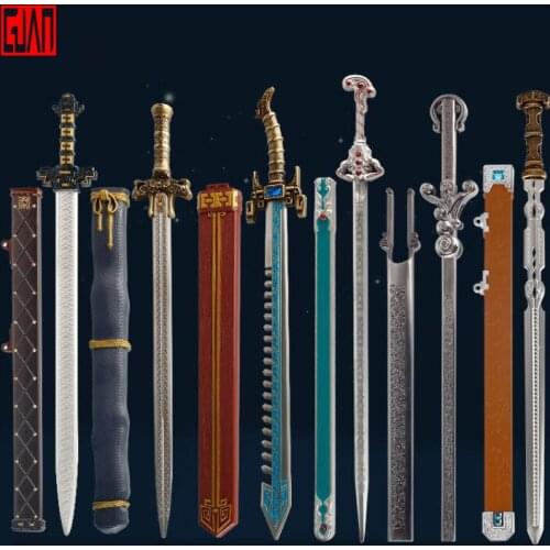 Genuine 30 Cm Gift Box Model Of Yuan Rainbow Shark Tooth Lingxu Sword In Ming Yue Collection Of Qin Dynasty