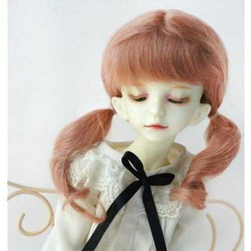 MSD Mohair Doll wigs JD426 7-8inch 18-20cm Double Pony Doll wigs 1/4 BJD doll accessories