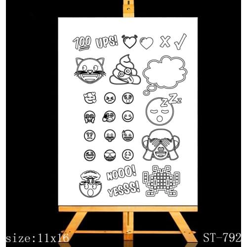 AZSG Cartoon expression Clear Stamps For DIY Scrapbooking/Card Making/Album Decorative Silicone Stamp Crafts