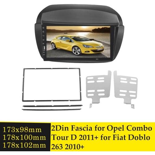 Double Din Car Fascia Radio for OPEL Combo Tour D 2011+ for FIAT Doblo 263 2010-2015 DVD Frame Facia Plate Adapter Cover Bezel
