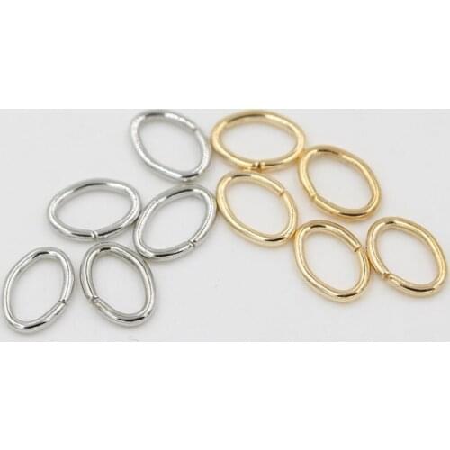 50g/lot 0.5x4x3 0.7x5x4 0.9x7x5mm Metal Open Oval Jump Rings Gold Antique Bronze Split Ring Connector for DIY Jewelry Findings