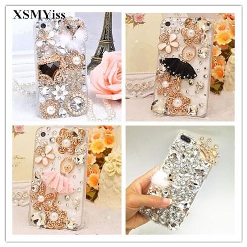 Bling Rhinestone Crystal Diamond Fox and Crown Soft Back Phone Case Cover For iPhone 11 Pro MAX X 6 6s 7 8 Plus 5 5S XR Xs Max