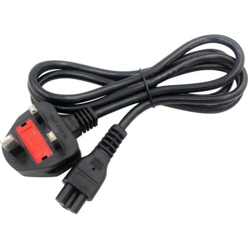 UK Plug Power Cord British Main C5 Cloverleaf AC Power Supply Lead Extension Cable 1.5m For Notebook Laptop Computer LG TV