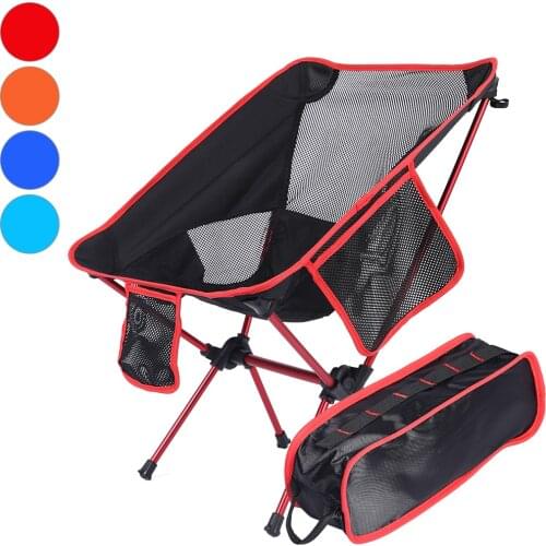 Beach Chair Fishing Grazing Camping Ultralight Folding Chair Outdoor Furniture 7075 Al Oxford Fabric Max 150kg Modern Moon Chair