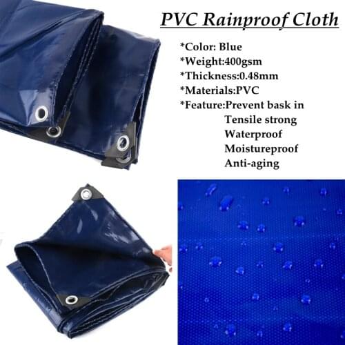 Thickness 0.48mm Blue PVC Tarpaulin Rainproof Cloth Garden Courtyard Thick Tarpaulin Rainproof Truck Waterproof Sunshade Cloth