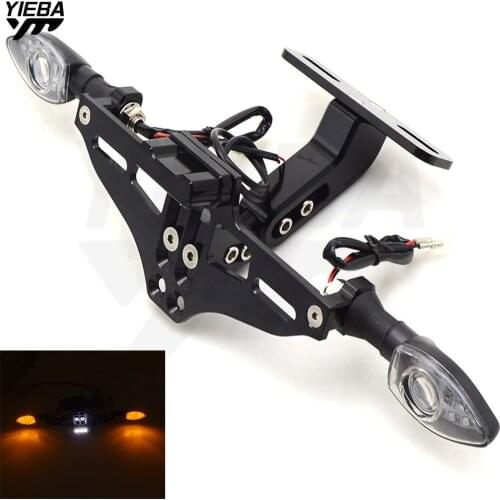 Umiversal Motorcycle Bracket Licence Plate Holder Turn Light FOR MOTO GUZZI BREVA 1100 750 NORGE 1200/GT8V STELVIO V7 Classic