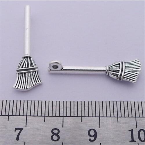 Magic Broom Charm Pendants Jewelry Making Finding DIY Bracelet Necklace Earring Accessories Handmade 5pcs
