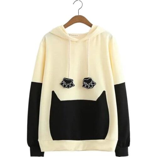 MERRY PRETTY Women Cartoon Embroidery Hooded Sweatshirts 2018 Winter Long Sleeve Cute Pullovers Femme Harajuku Kawaii Hoodies