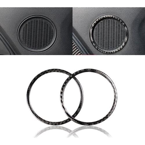 Carbon Fiber Interior Sound horn frame decoration sticker For Ford Mustang stickers mustang car stickers car accessories