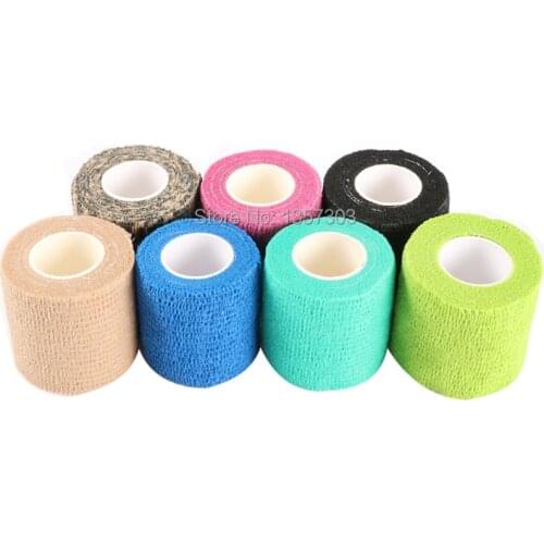 10pcs Disposable Self-adhesive Elastic Bandage for Handle Grip Tube Tattoo Accessories Mix Color
