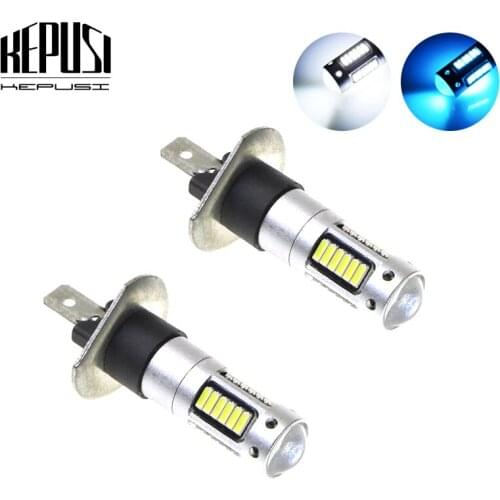 2 PCS H1 30-SMD 4014 12V LED Fog lamp LED daytime running light White blue Light External Lights