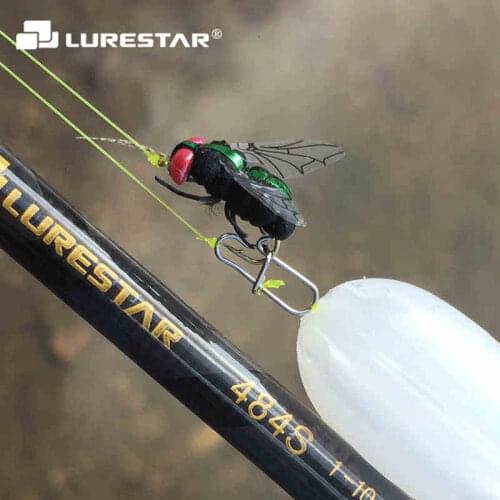 2pcs/lot High Simulation Fly Bait Steam Fly Fishing Lure Japan Hook Lucilia Sericata Tout Fishing Tackle