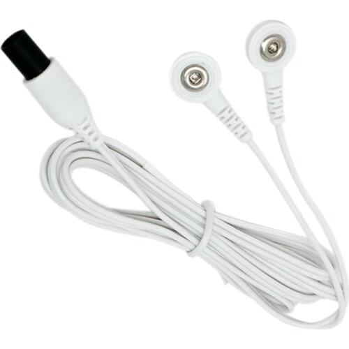 2 Pieces Replacement Electrode Lead Wires With 2.2mm Snap Fit Fot Omron TENS unit