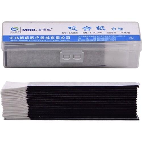 200 Sheet/box Blue Dental Articulating Paper Strips Thickness 0.12mm Dental Lab Oral Teeth Care Whitening Material 110*21mm