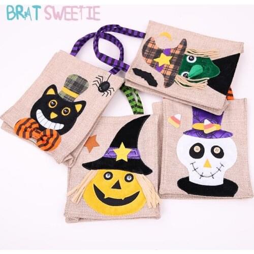 2021 Halloween Decoration Candy Cloth Bags Pumpkin Witch Mall Bar Halloween Themed Party Decor Goody Bags for Kids Party Gifts