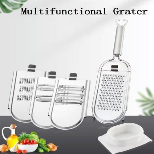 Five in one Multifunctional Stainless Steel Vegetable Cutter Grater Photo Cheese Peeler Kitchen Garlic Peeler Tools