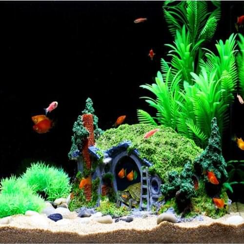 Reptile Hole Aquarium Shelter House Decoration Fish Tank Ornament Turtle Herm Crab Tank Accessories Reptile Hide Garden Greening