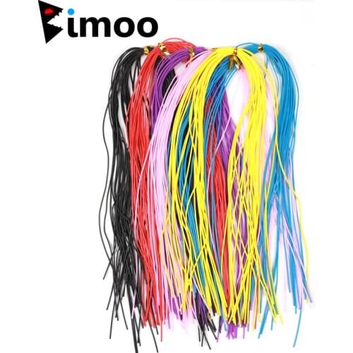 Bimoo 1Pack 1mm Round Silicone Rubber String Fly Tying Legs Fishing Jig Lure Skirts Material