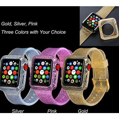 Band Case For Apple Watch Band 42mm 38mm Silicone Case With Strap Replacement Watch Band For Apple iWatch Series 4 3 2 1