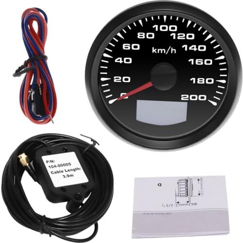 Digital GPS Speedometer Gauge 9~32V for Motorcycle Boat Car Speedometer 120km/h 200km/h Display with 7 Colors Backlight