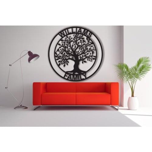 Custom Last Name Sign,Personalized Tree of Life Wooded Sign,Wall Art decor,Door Hanger,Housewarming Gift,Custom Sign for Family