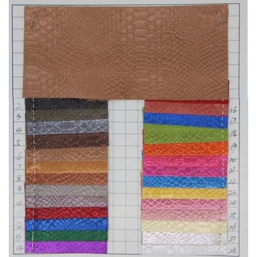 PU leather metal snake skin leather fabric leather wholesale