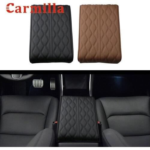 Leather Car Armrest Box Mat Memory Cotton Armrest Seat Protective Pad for Tesla Model 3 2016-2019 Central Armrest Console Cover