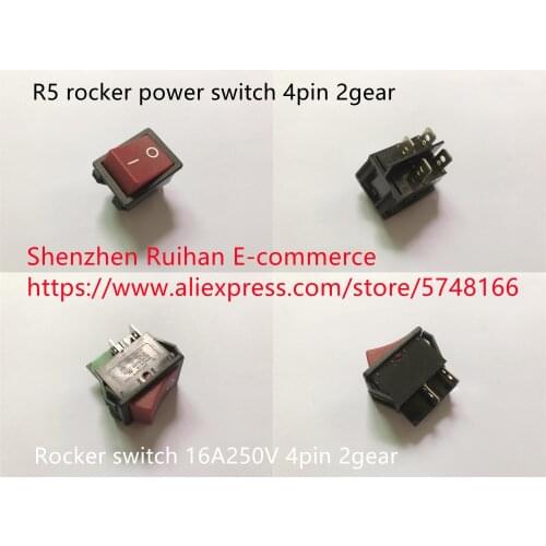 Original new 100% R5 rocker power switch 4pin 2 gear rocker switch 16A250V