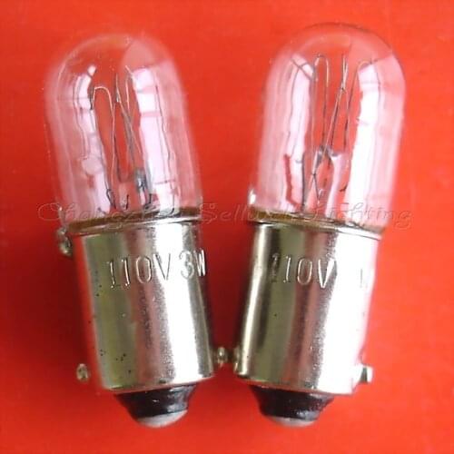 Sellwell lighting 110v 3w Ba9s T10x28 Good!miniature Lamp Bulb A590