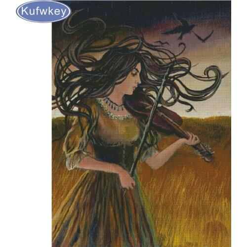 Goddess Art diy full square mosaic diamond painting diamond embroidery Music Witch 5d diamond cross stitch kits