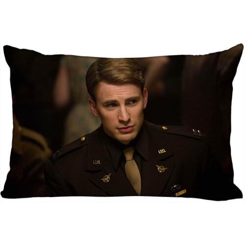 New Custom Chris Evans Pillowcase Zippered Rectangle Pillow Cover Cases Size 45X35cm,40x60cm,45X75cm,50X75cm(Two sides)