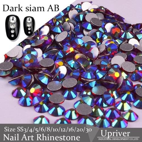 Upriver Best Quality More Shiny New Arrival Non Hotfix Nail Art Flatback Non Hot Fix Rhinestones