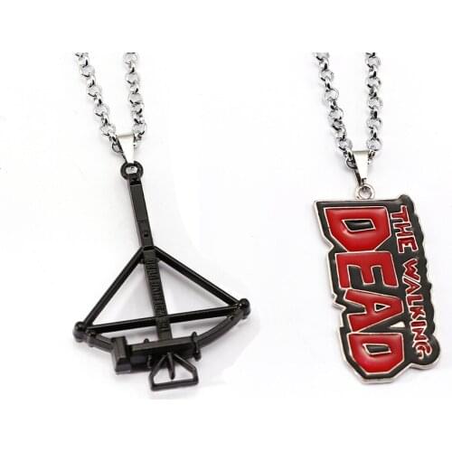 The Walking Dead Necklace Daryl Crossbow Pendant Fashion link chain Necklaces Friendship Gift Jewelry Accessories