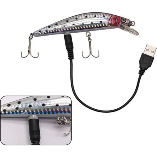 USB Rechargeable Fishing Lure Vibration Fake Bionic Bait Electric Tackle Hook Vibration Fake Bionic Bait Electric Tackle Hook